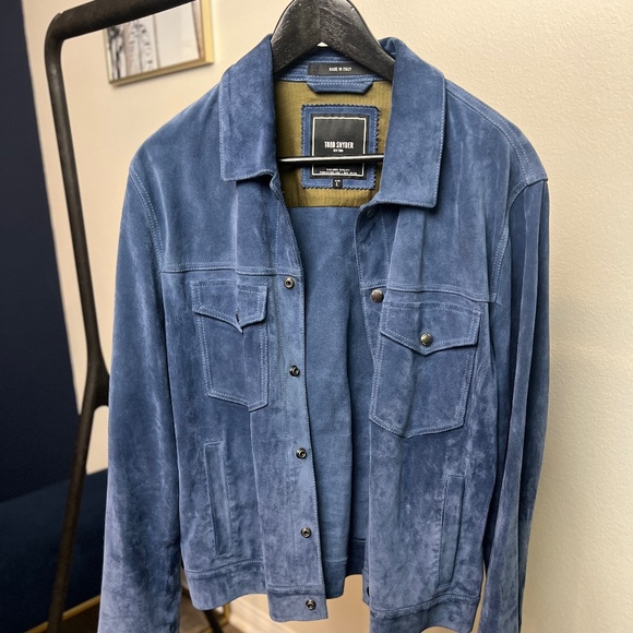 Todd Snyder Other - TODD SNYDER Italian Suede Dylan Trucker Jacket - Blue